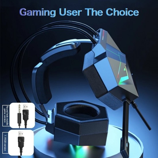 X20 RGB Gaming Headset Noise Canceling Headphone Surround Sound LED Light with Mic