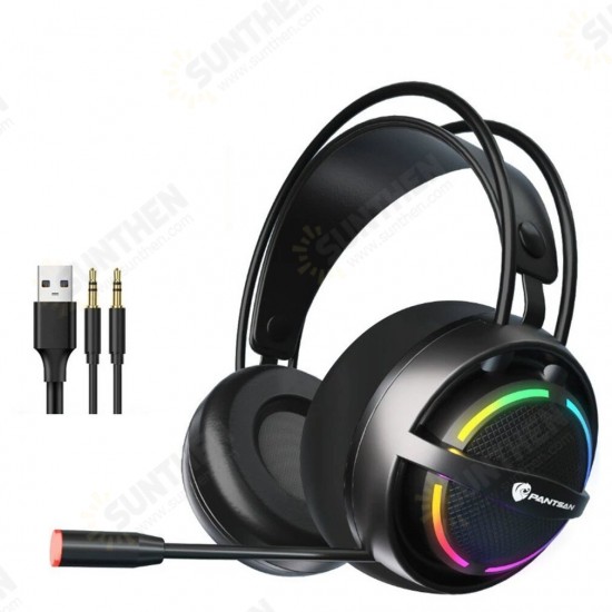 PSH-100 Gaming Headset 7.1 Surround Sound E-sports Wired Over Ear Stereo Headphones with Microphone For PS4 Computer Game PC Laptop