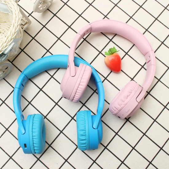 E3 Portable Foldable Kids Headphone bluetooth Wireless Headset Built-in Mic with Type-C Charging
