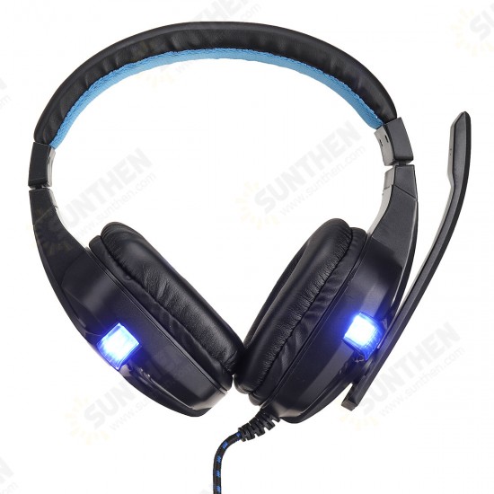 Portable Foldable 7.1 Surround Sound Gaming Headphone Noise Cancelling Earphone with LED Light for PC PS4 Xbox Gamer