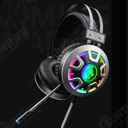 RGB Luminescent 3.5mm Audio Jack Wired Gaming Headphone Stereo Sound Headset With LED Microphone Audio Cable