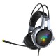 E95-20 USB Virtual 7.1 Gaming Headphone Soft Flexible Stereo Vibration Wired Over Ear Headset with Mic with RGB LED Light