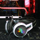 E95-20 USB Virtual 7.1 Gaming Headphone Soft Flexible Stereo Vibration Wired Over Ear Headset with Mic with RGB LED Light