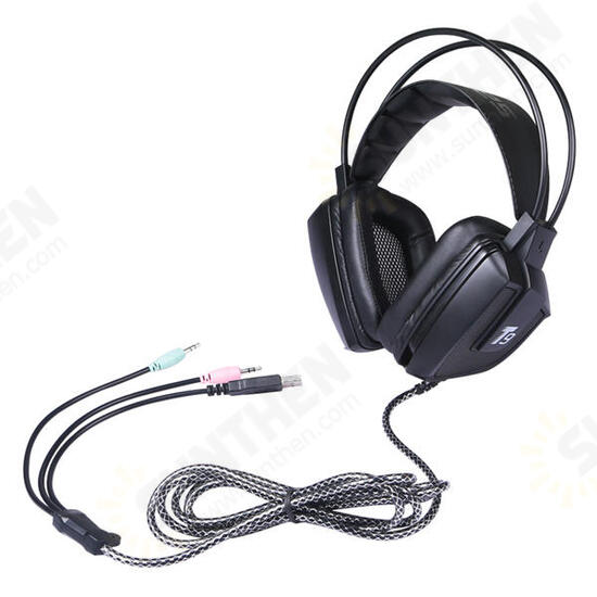 T9 50mm Driver LED Flashing Vibration Gaming Headphone Headset With Mic for Phone PC Computer