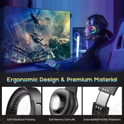 M3 Gaming Headset Stereo RGB Light 50mm Driver Stereo Adjustable Noise Canceling Headphone with Mic M3 Gaming Headset Stereo RGB Light 50mm Driver Stereo Adjustable Noise Canceling Headphone with Mic