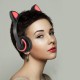 Wireless bluetooth 5.0 Headphone LED Colorful Car Ears Cute Music Headset Stereo Headphone with Mic