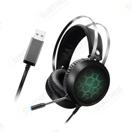 X1 Professional Virtual 7.1 Gaming Headset RGB Light Headphone USB Wired with Mic for PC Computer X1 Professional Virtual 7.1 Gaming Headset RGB Light Headphone USB Wired with Mic for PC Computer