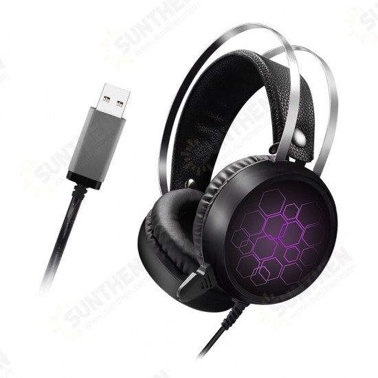 X1 Professional Virtual 7.1 Gaming Headset RGB Light Headphone USB Wired with Mic for PC Computer X1 Professional Virtual 7.1 Gaming Headset RGB Light Headphone USB Wired with Mic for PC Computer