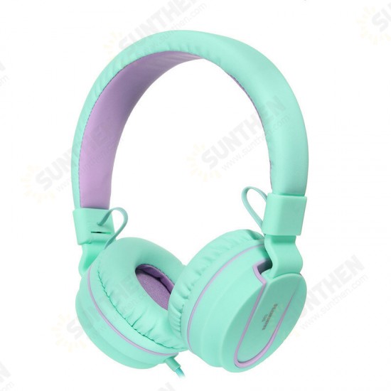 I35 Foldable Noise Cancelling Wired On-ear Headphone Headset with Mic for Samsung S8 Xiaomi