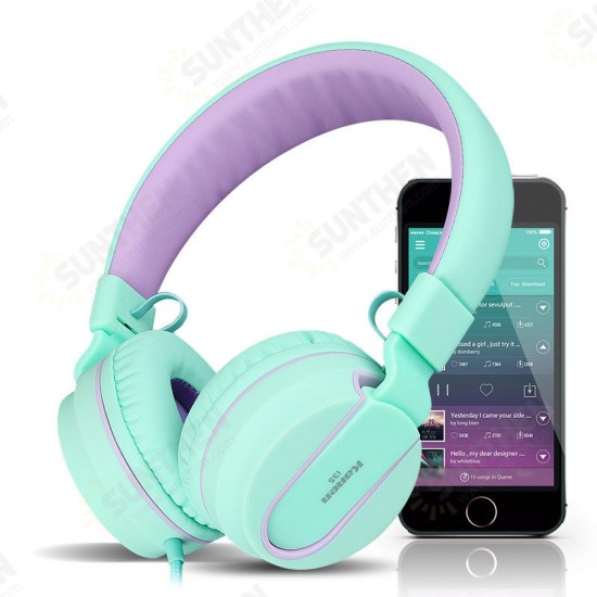 I35 Foldable Noise Cancelling Wired On-ear Headphone Headset with Mic for Samsung S8 Xiaomi