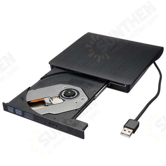 External USB 2.0 DVD RW CD Writer Slim Optical Drive Burner Reader Player For PC Laptop Business Office