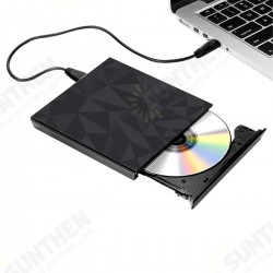 Portable USB3.0 Type-C Optical Drives Black Tray Type External DVD-RW Max.24X High-speed Data Transmission for Win XP Win 7 Win 8 Win 10 Mac Portable USB3.0 Type-C Optical Drives Black Tray Type External DVD-RW Max.24X High-speed Data Transmission for Win XP Win 7 Win 8 Win 10 Mac