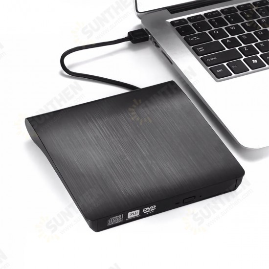 USB3.0 External Optical Drive Slim USB CD DVD Burner DVD-RW Player Writer Support 2MB Data Transfer for PC Laptop Computer