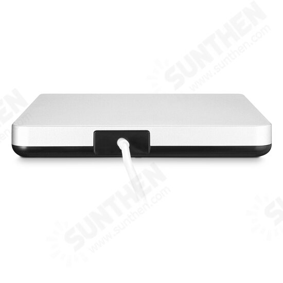 Portable USB 3.0 Silver External DVD-RW Max.24X High-speed Data Transmission for Win XP Win 7 Win 8 Win 10 for Mac