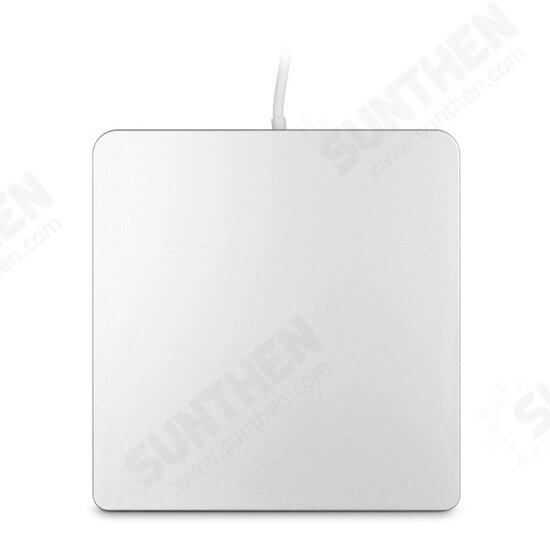 Portable USB 3.0 Silver External DVD-RW Max.24X High-speed Data Transmission for Win XP Win 7 Win 8 Win 10 for Mac