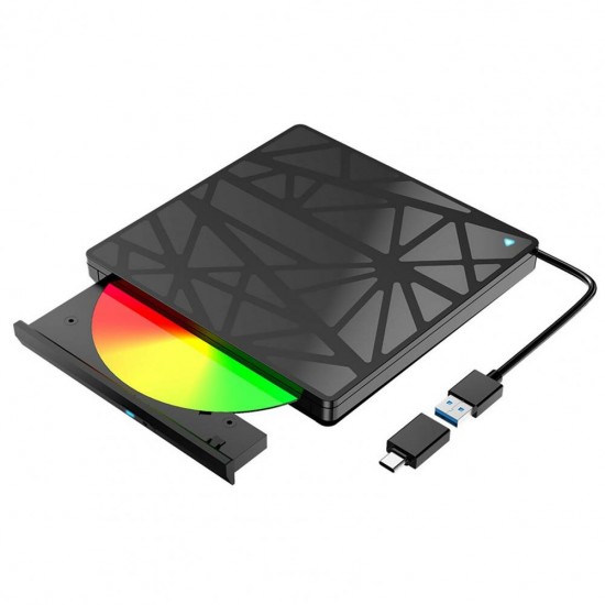 3.0 USB Type-C DVD Optical Drive High-speed Plug and Play External Ultra-thin CD Read-write Recorder for Laptop