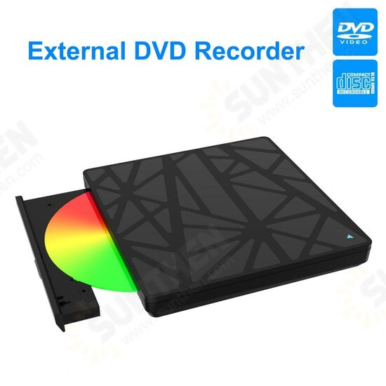 3.0 USB Type-C DVD Optical Drive High-speed Plug and Play External Ultra-thin CD Read-write Recorder for Laptop