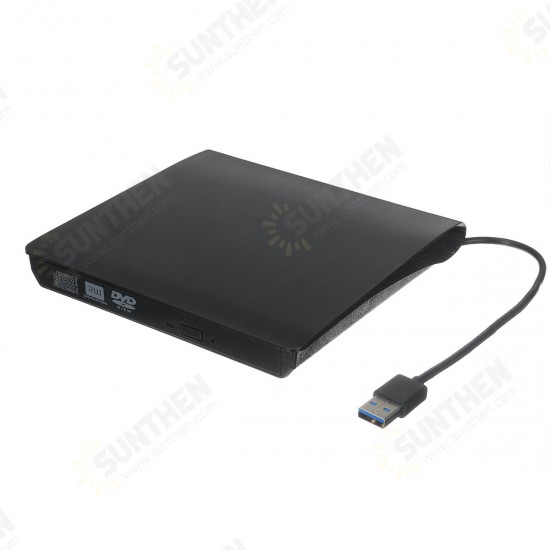 USB3.0 External Optical Drive USB CD DVD Burner DVD-RW Player Writer Rewriter Support 2MB Data Transfer for PC Laptop Compute