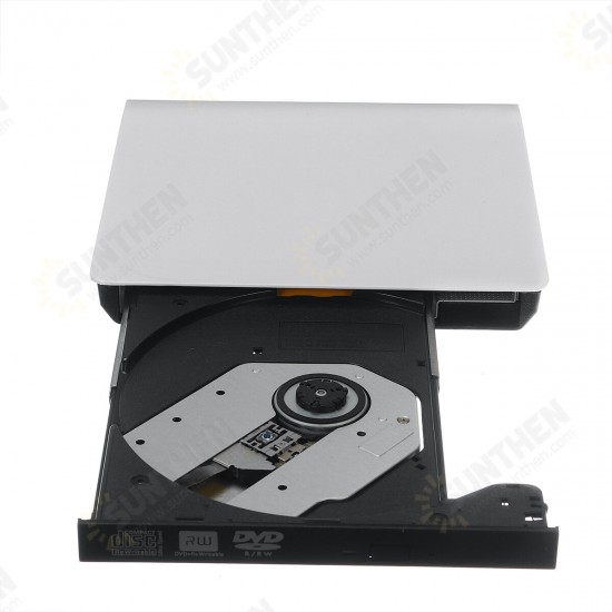 USB3.0 External Optical Drive USB CD DVD Burner DVD-RW Player Writer Rewriter Support 2MB Data Transfer for PC Laptop Compute