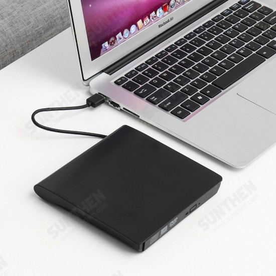 USB3.0 External Optical Drive USB CD DVD Burner DVD-RW Player Writer Rewriter Support 2MB Data Transfer for PC Laptop Compute