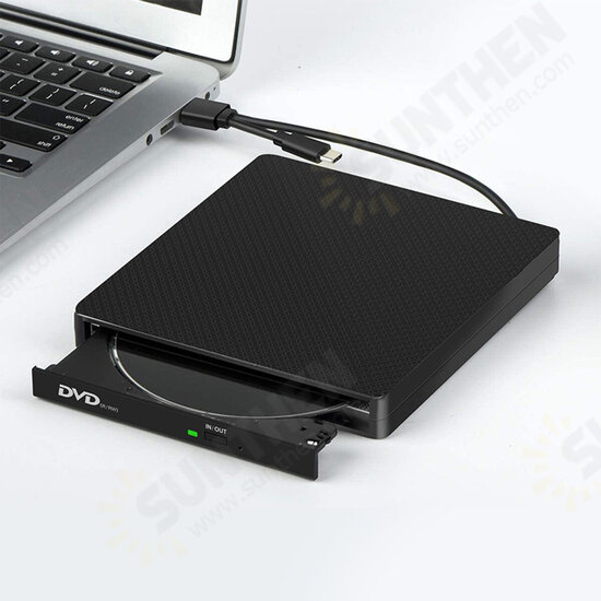 USB3.0 Type-C CD DVD External Optical Drive DVD-RW Player High Speed Data Transfer External Burner Writer Rewriter for Computer PC Laptop XD009