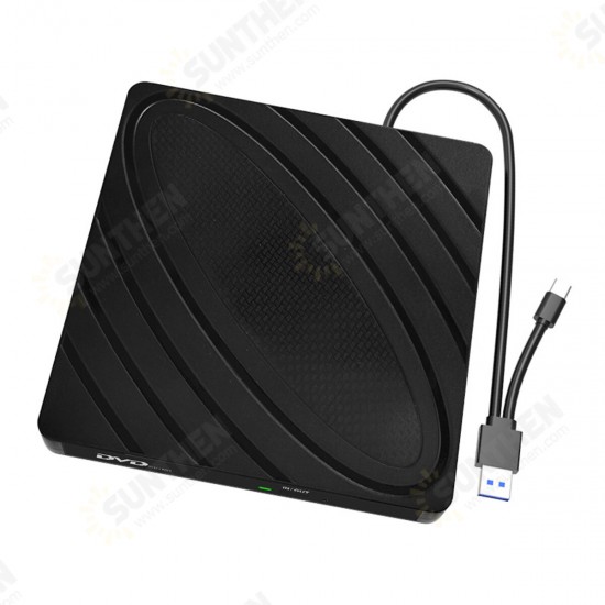 USB3.0 Type-C External CD DVD Optical Drive High Speed Data Transfer External DVD-RW Player External Burner Writer Rewriter for Computer PC Laptop XD0065