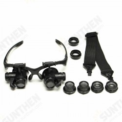 10X 15X 20X 25X Spectacles Glasses LED Lamp Magnifier Loupe Jewellery Maintain with 8pcs Replacement 10X 15X 20X 25X Spectacles Glasses LED Lamp Magnifier Loupe Jewellery Maintain with 8pcs Replacement