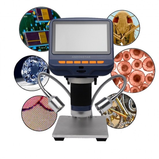 AD106S Digital Microscope 4.3 Inch 1080P With HD Sensor USB Microscope For Phone Repair Soldering Tool Jewelry Appraisal Biologic Use Kids Gift