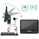 AD208S 8.5 Inch 5X-1200X Digital Microscope Adjustable 1280*800 LCD Display Microscope 1080P Scope Soldering Tool with Two Fill Lights