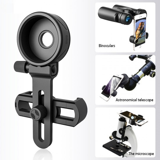 Cell Phone Adapter with Spring Clamp Mount Monocular Microscope Accessories Adapt Telescope Mobile Phone Clip Accessory Bracket