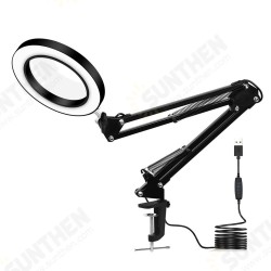 Lighting LED 5X 740mm Magnifying Glass Desk Lamp with Clamp Hands USB-powered LED Lamp Magnifier with 3 Modes Dimmable Lighting LED 5X 740mm Magnifying Glass Desk Lamp with Clamp Hands USB-powered LED Lamp Magnifier with 3 Modes Dimmable
