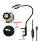 USB Magnifying Glass 3X Bench Vise Table Clamp Magnifier 42 SMD LED Lights Flexible Desk Lamp