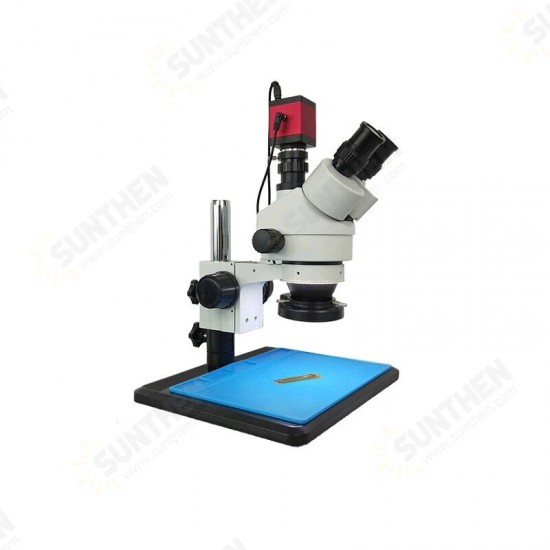 0.7-45X 13MP Trinocular Stereo Soldering Microscope Stand Lens Digital Camera for Repair Mobile Phone Tools Kits