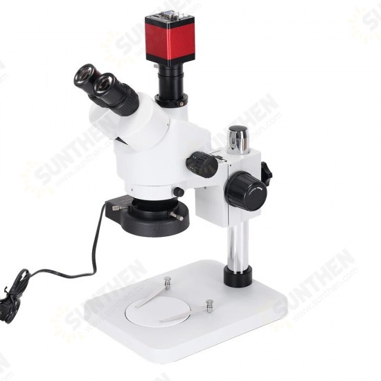 0.7-45X 13MP Trinocular Stereo Soldering Microscope Stand Lens Digital Camera for Repair Mobile Phone Tools Kits