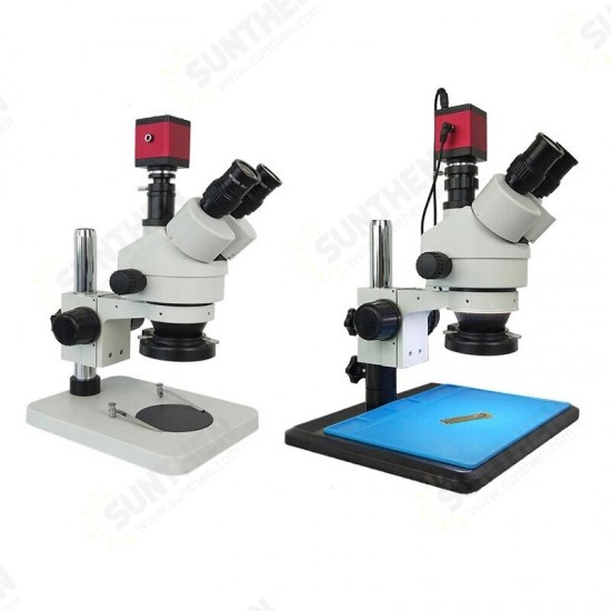 0.7-45X 13MP Trinocular Stereo Soldering Microscope Stand Lens Digital Camera for Repair Mobile Phone Tools Kits