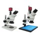 0.7-45X 13MP Trinocular Stereo Soldering Microscope Stand Lens Digital Camera for Repair Mobile Phone Tools Kits