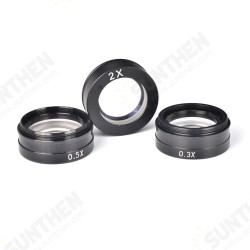 0.3X 0.5X 2X Stereo Microscope Auxiliary Barlow Lens Big Attachment Objective Lens 0.3X 0.5X 2X Stereo Microscope Auxiliary Barlow Lens Big Attachment Objective Lens
