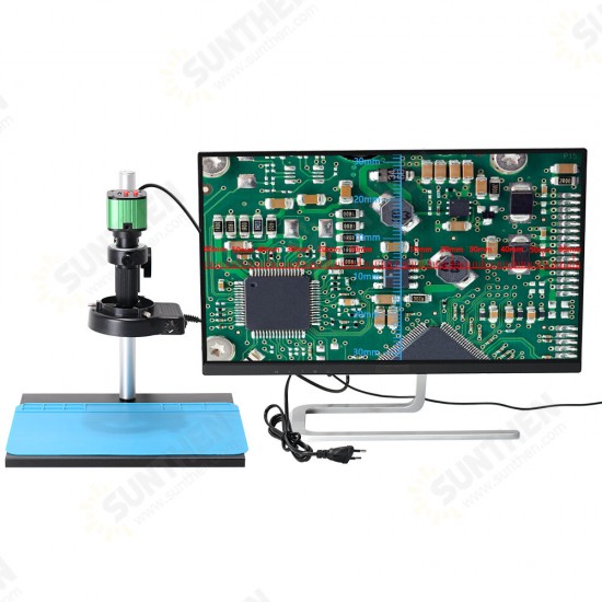 24MP 1080P 60F/S HDMI Video Camera Digital Microscope Set 150X C-mount Lens 56 LED Light Phone Soldering Tools