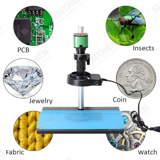 24MP 1080P 60F/S HDMI Video Camera Digital Microscope Set 150X C-mount Lens 56 LED Light Phone Soldering Tools