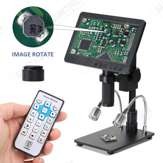 26MP HDMI Digital Microscope 60fps Hight Frames Rate Microscope Camera with HDR Mode Eliminate Metal Reflection Soldering 2100X Adjustable HY-2070