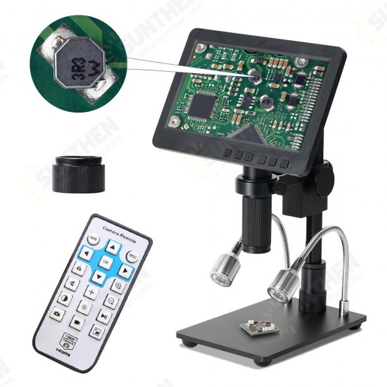 26MP HDMI Digital Microscope 60fps Hight Frames Rate Microscope Camera with HDR Mode Eliminate Metal Reflection Soldering 2100X Adjustable HY-2070