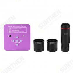 2K 51MP 1080P 60FPS HDMI USB Electronic Industrial Microscope Camera 0.5X Eyepiece Adapter 30mm/30.5m Ring for Phone PCB Repair 2K 51MP 1080P 60FPS HDMI USB Electronic Industrial Microscope Camera 0.5X Eyepiece Adapter 30mm/30.5m Ring for Phone PCB Repair