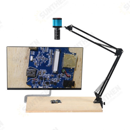 48MP 1080P 2K HDMI USB Industrial Video Microscope Camera Big Visual Field Manual IRIS6-60mm Zoom Lens for PCB Soldering Repair