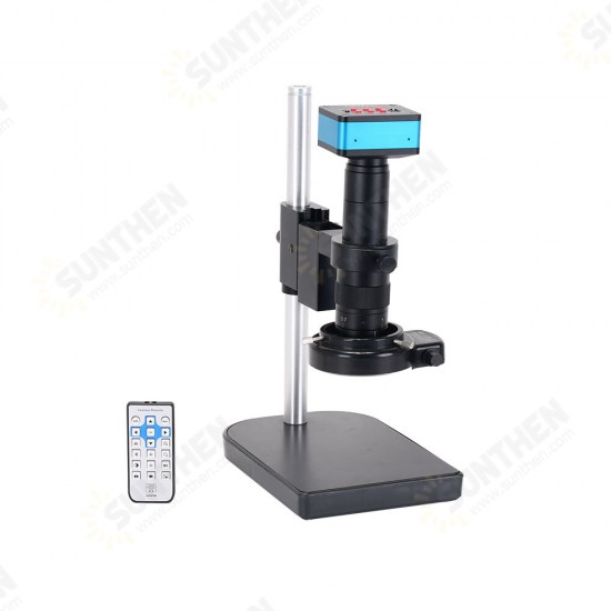 4K Industrial Microscope Camera HDMI USB Outputs 180X C-mount Lens 144 LED Light Big Boom for PCB Repair Soldering