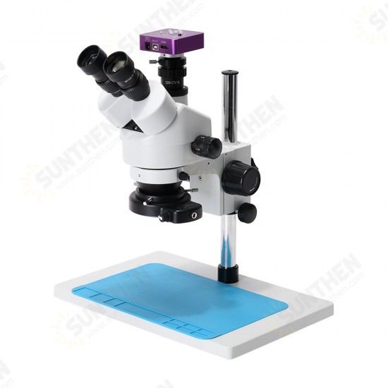 HY-5130 7X-45X Simul-Focal Trinocular Stereo Microscope 51MP HDMI Digital USB Industry Microscope Video Camera for Soldering Repair