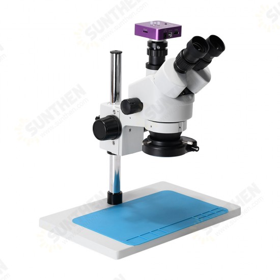 HY-5130 7X-45X Simul-Focal Trinocular Stereo Microscope 51MP HDMI Digital USB Industry Microscope Video Camera for Soldering Repair