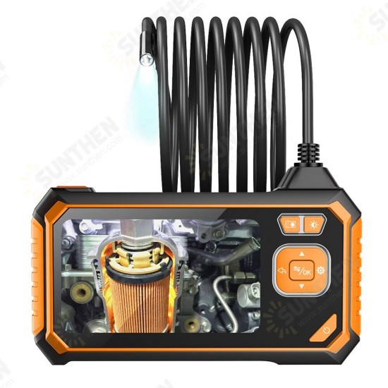 113-1 Single-len 1/5/10M Borescope HD 1080P Hard Wire 4.3-inch Large Screen+IP67 Waterproof for Car Sewer Air Conditioner Mechanical Maintenance