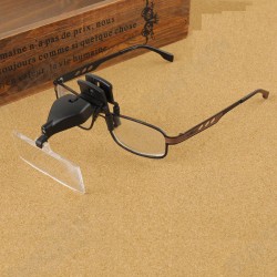 MG19157-2 1.5X 2.5X 3.5X LED Light Eyeglassees Low Vision Clip Magnifying Glass Loupe with LED Light MG19157-2 1.5X 2.5X 3.5X LED Light Eyeglassees Low Vision Clip Magnifying Glass Loupe with LED Light