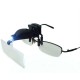 MG19157-2 1.5X 2.5X 3.5X LED Light Eyeglassees Low Vision Clip Magnifying Glass Loupe with LED Light