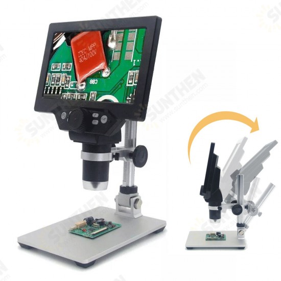 G1200 Digital Microscope 12MP 7 Inch Large Color Screen Large Base LCD Display 1-1200X Continuous